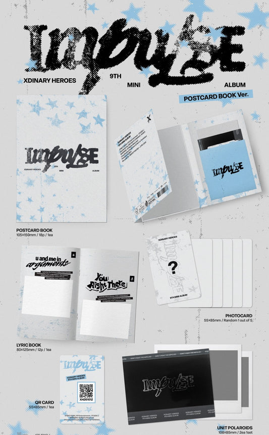 (PRE-ORDER 2026-10-12) Xdinary Heroes - 9th Mini Album [Impulse] Postcard Book Version