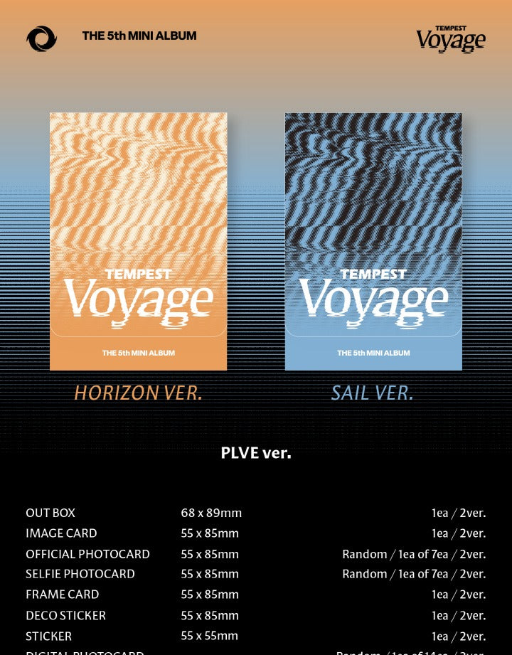 Tempest 5th Mini Album Tempest Voyage PLVE Version (2 Versions) Random