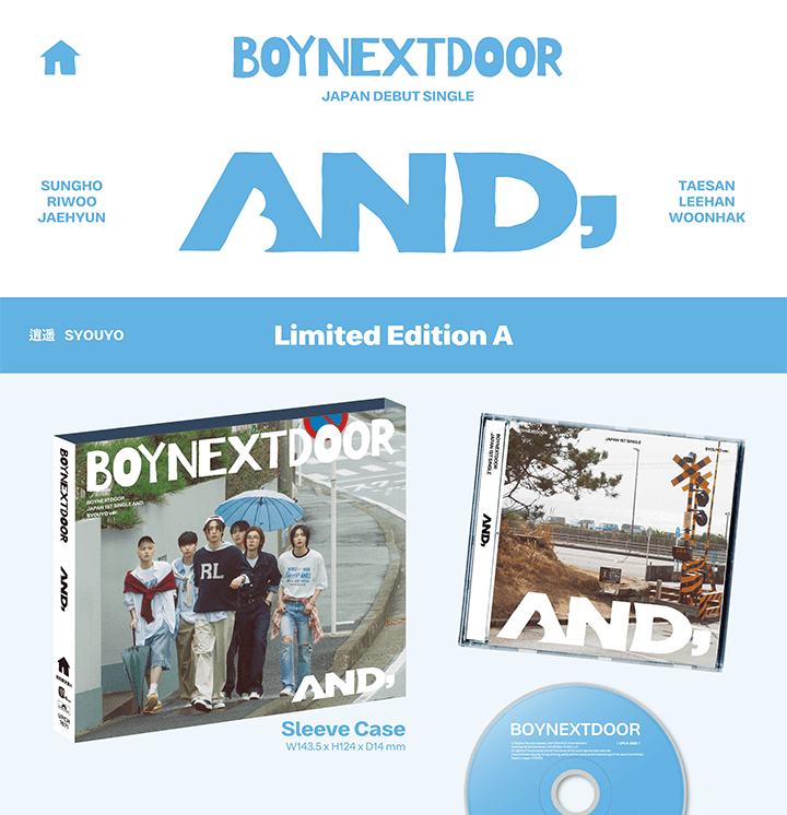 BOYNEXTDOOR Japan 1st Single Album AND, Limited & Standard (3 BOYNEXTDOOR Japan 1st Single Album AND, Limited & Standard (3