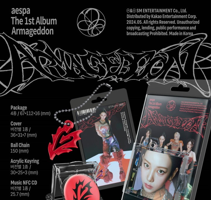 aespa - 1st Album Armageddon SMini Version (4 Versions).