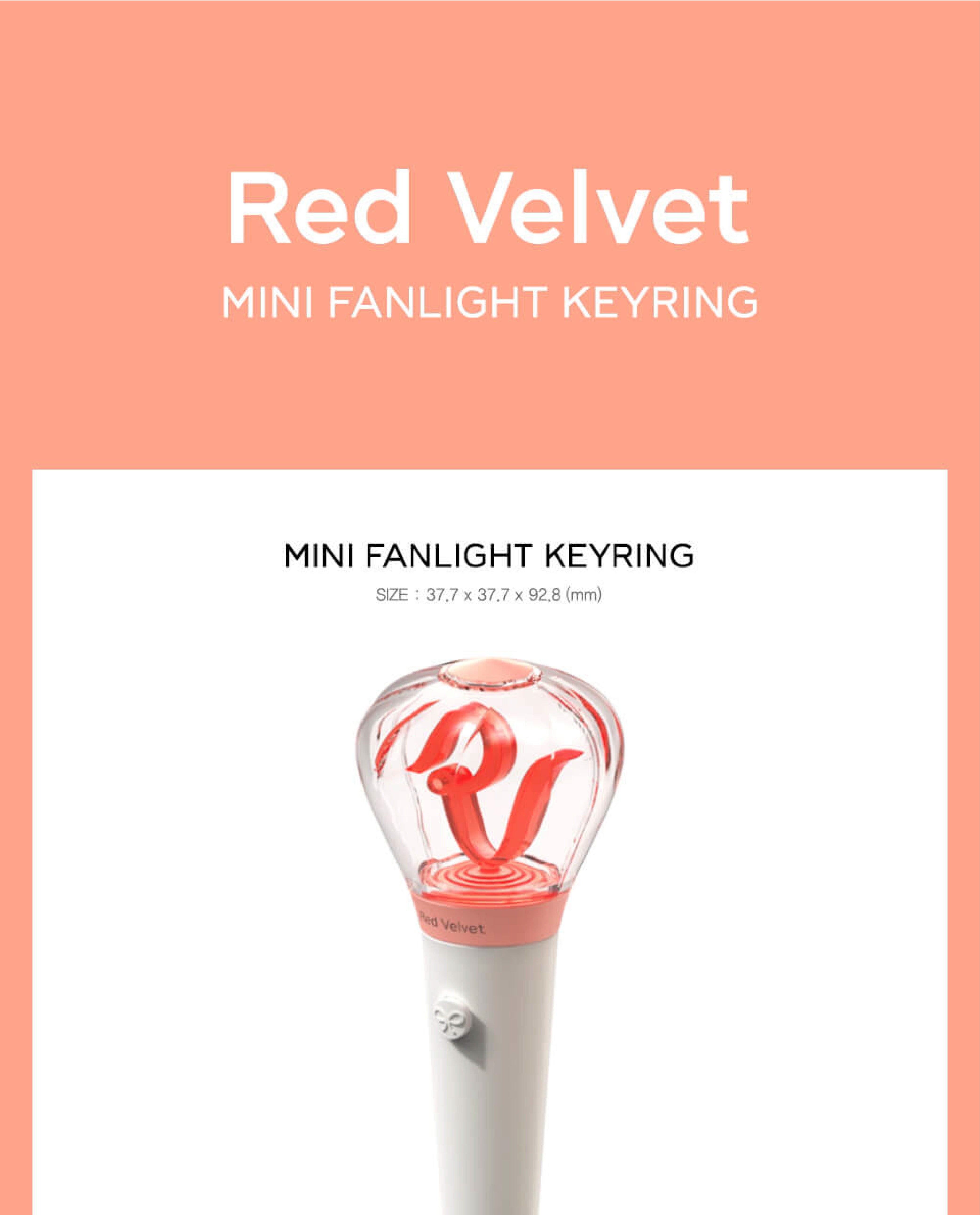 アイドル Red Velvet MINI FAN-LIGHT KEYRING Red Velvet - MINI FANLIGHT KEYRING (NEW LIGHT)(Mini Light