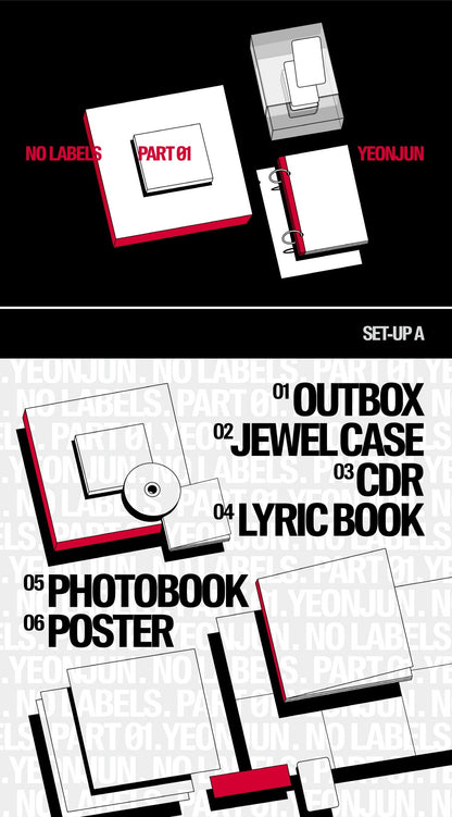 (PRE-ORDER 2025-11-07) YEONJUN (TXT) - [NO LABELS: PART 01] (3 Versions) Set (POB 3ea Included - Pre-order only)