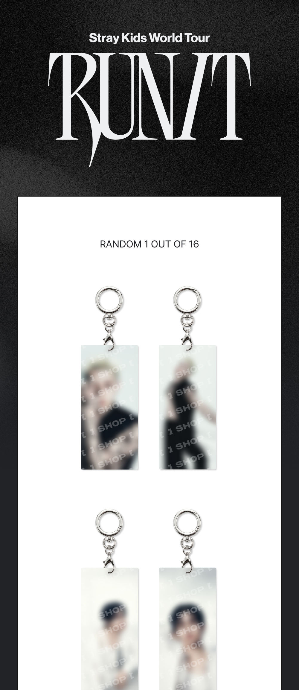 (PRE-ORDER 2026-11-16) Stray Kids - [Stray Kids World Tour <RUN IT SEOUL> Merch] SECRET ACRYLIC KEYRING - RUN IT (POB Included Based on Order Amount)