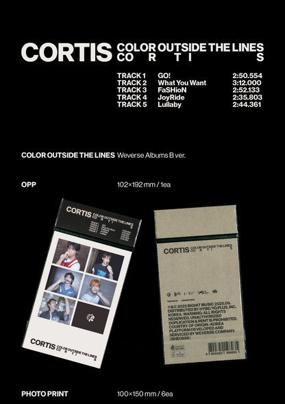 CORTIS - The 1st EP [COLOR OUTSIDE THE LINES] Weverse Albums Version (2 Versions).