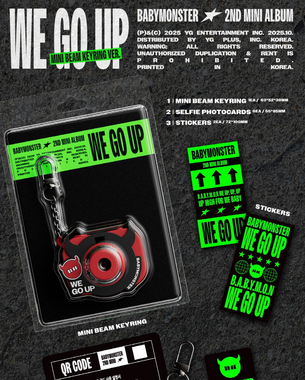 BABYMONSTER - 2nd Mini Album [WE GO UP] Mini Beam Keyring Version.