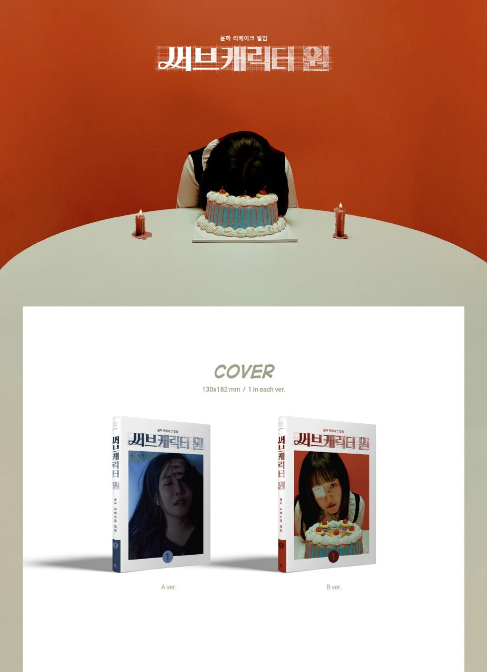 (PRE-ORDER 2026-03-10) Younha - Remake Album [써브캐릭터 원 Sub Character One](2 Versions) Random 1ea