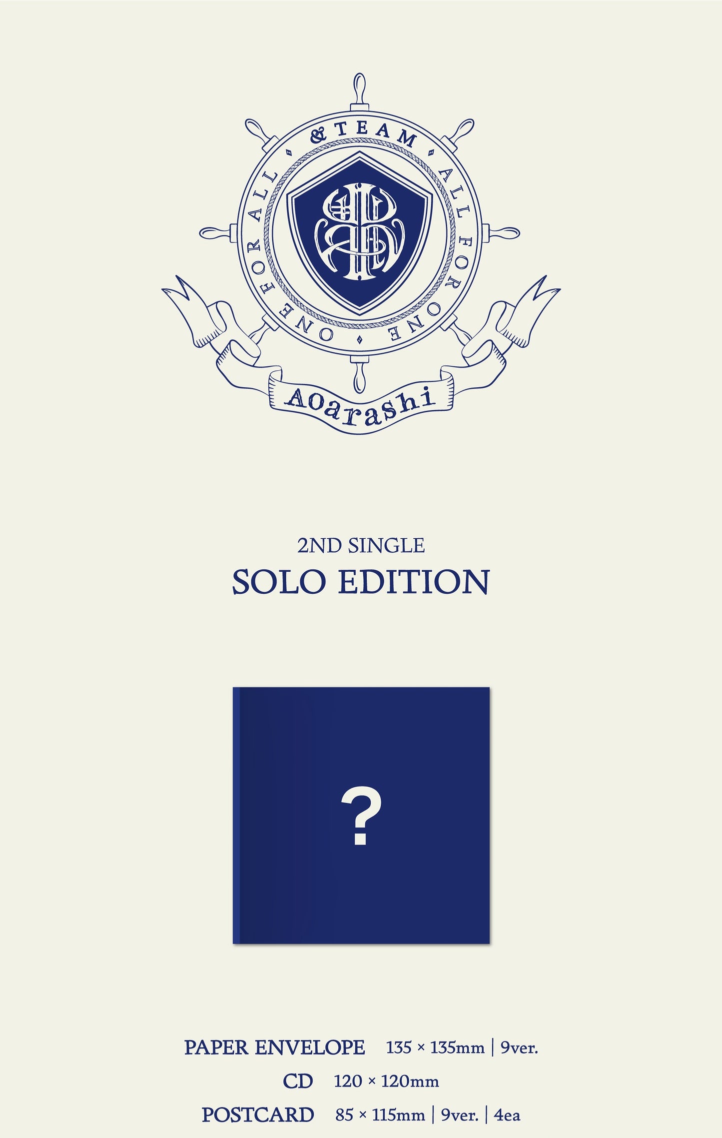 &TEAM - Japan 2nd Single Album [Aoarashi] Solo Edition (9 Versions).