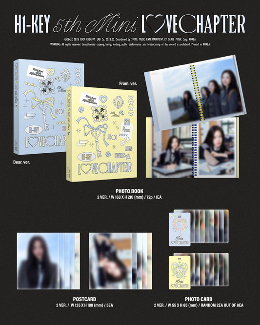 (PRE-ORDER 2026-03-05) H1-KEY - 5th Mini Album [LOVECHAPTER] (2 Versions) Random 1ea