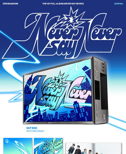 (PRE-ORDER 2025-09-02) ZEROBASEONE - 1st Full Album [NEVER SAY NEVER] Photobook Version (2 Versions) Random 1ea (POB - Photocard 1ea Included - Pre-order only)