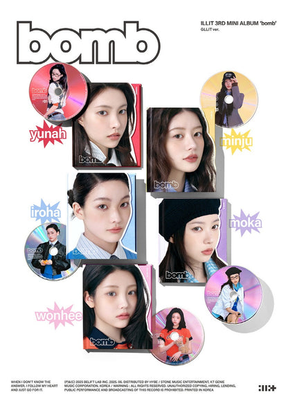 ILLIT - 3rd Mini Album [bomb] GLLIT Version (5 Versions).