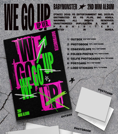 (PRE-ORDER 2025-10-10) BABYMONSTER - 2nd Mini Album [WE GO UP] (3 Versions) Set