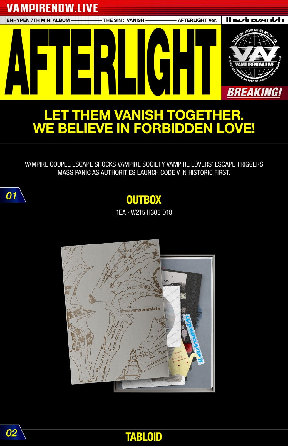(PRE-ORDER 2026-01-26) ENHYPEN - 7th Mini Album [THE SIN : VANISH] (3 Versions) Random 1ea (POB - Photocard 1ea Pre-order only)