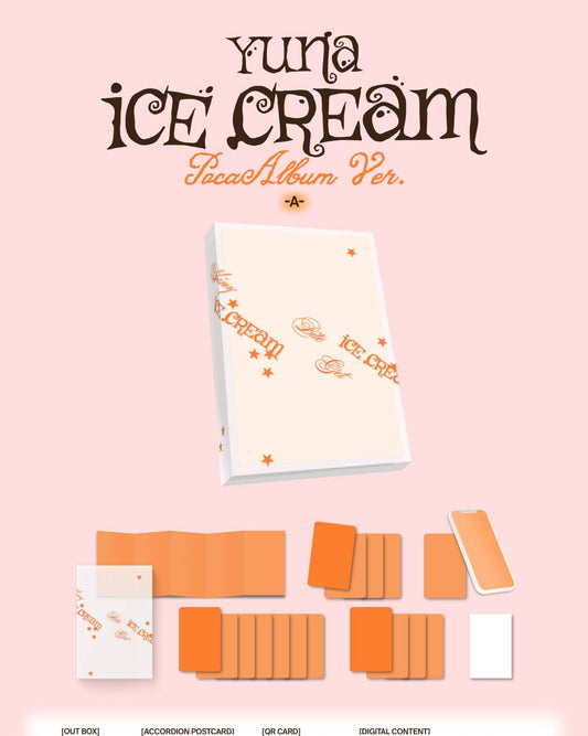 (PRE-ORDER 2026-03-23) YUNA (ITZY) - 1st Mini Album [Ice Cream] Pocaalbum Version (2 Versions) Random 1ea (POB Included - Pre-order only)