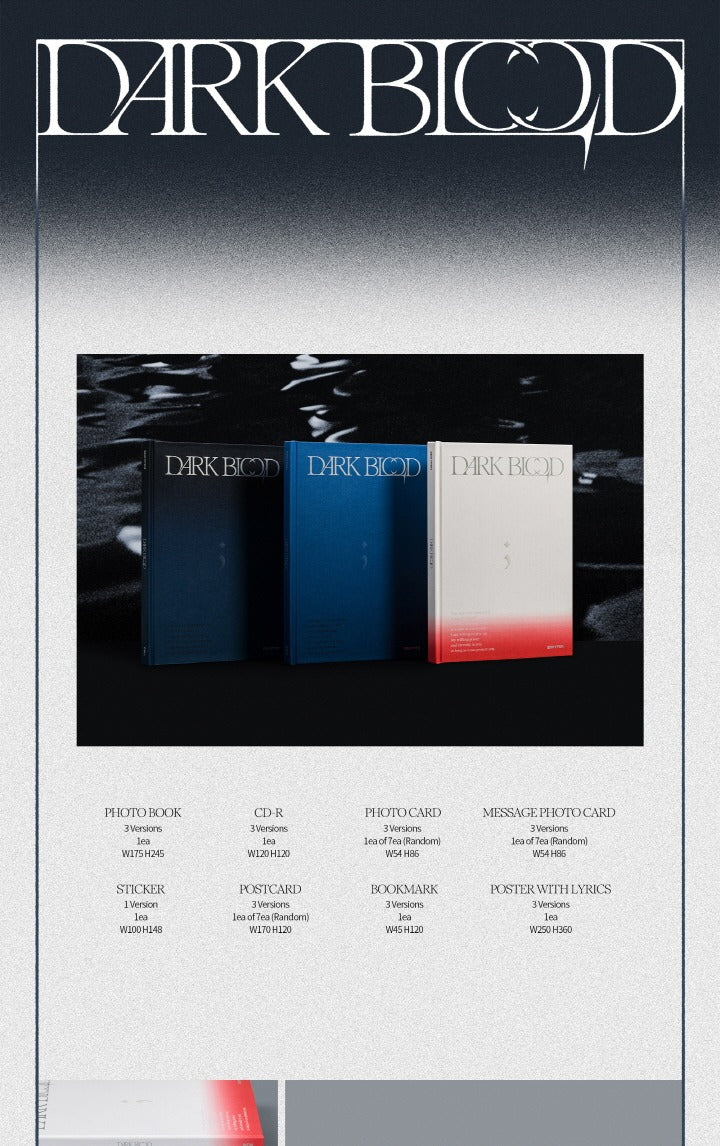 ENHYPEN - 4th Mini Album [DARK BLOOD] Standard Version (3 Versions