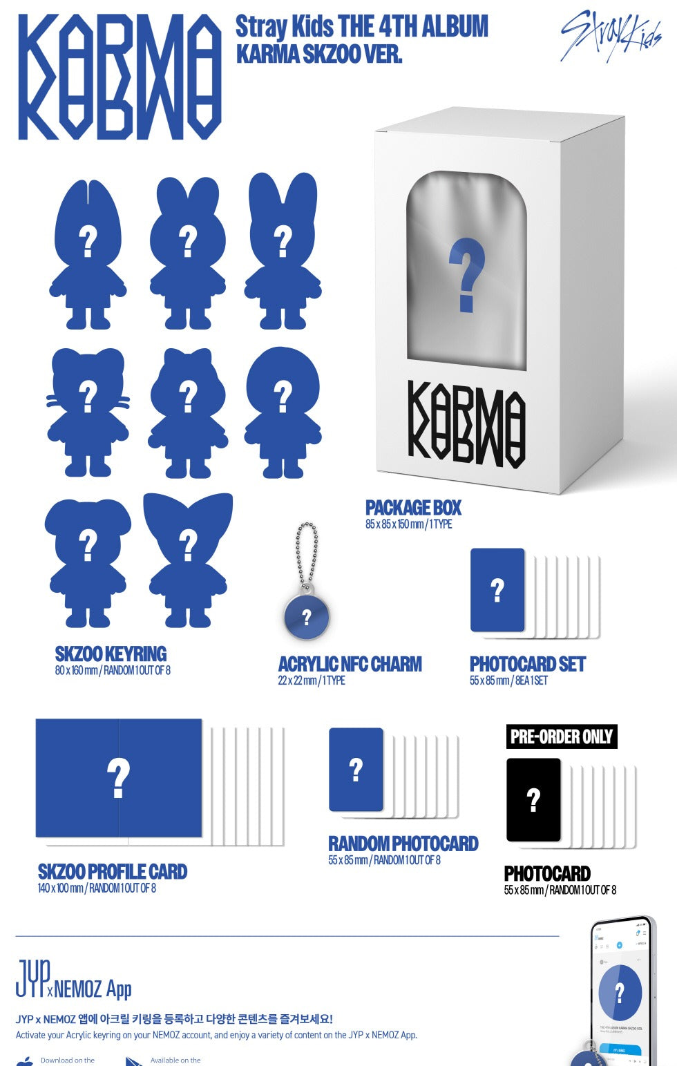 (PRE-ORDER 2025-08-22) Stray Kids - 4th Full Album [KARMA] SKZOO Version (POB Photocard 1ea Included)