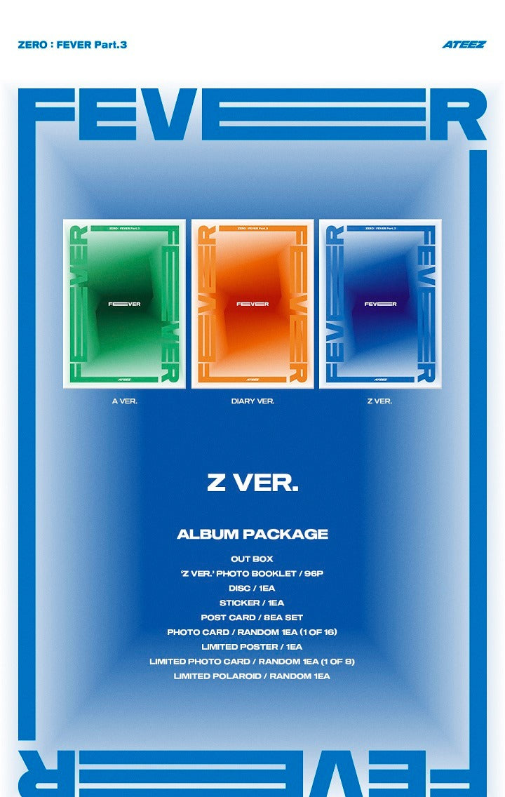 ATEEZ - [ZERO : FEVER PART 3] (3 Versions).