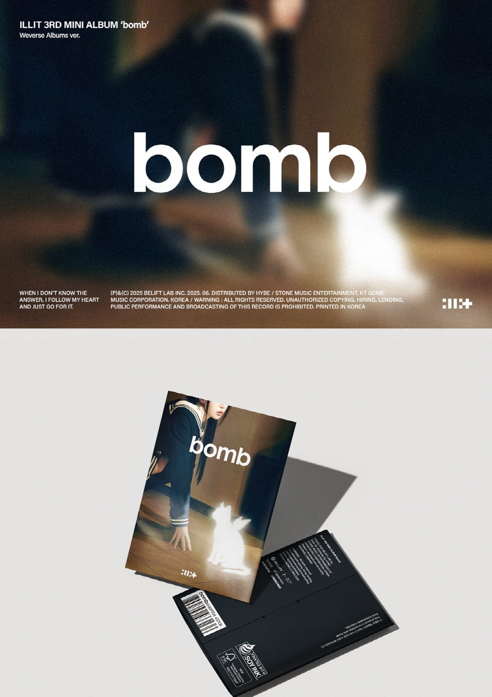 (RESTOCK) ILLIT - 3rd Mini Album [bomb] Weverse Albums Version.
