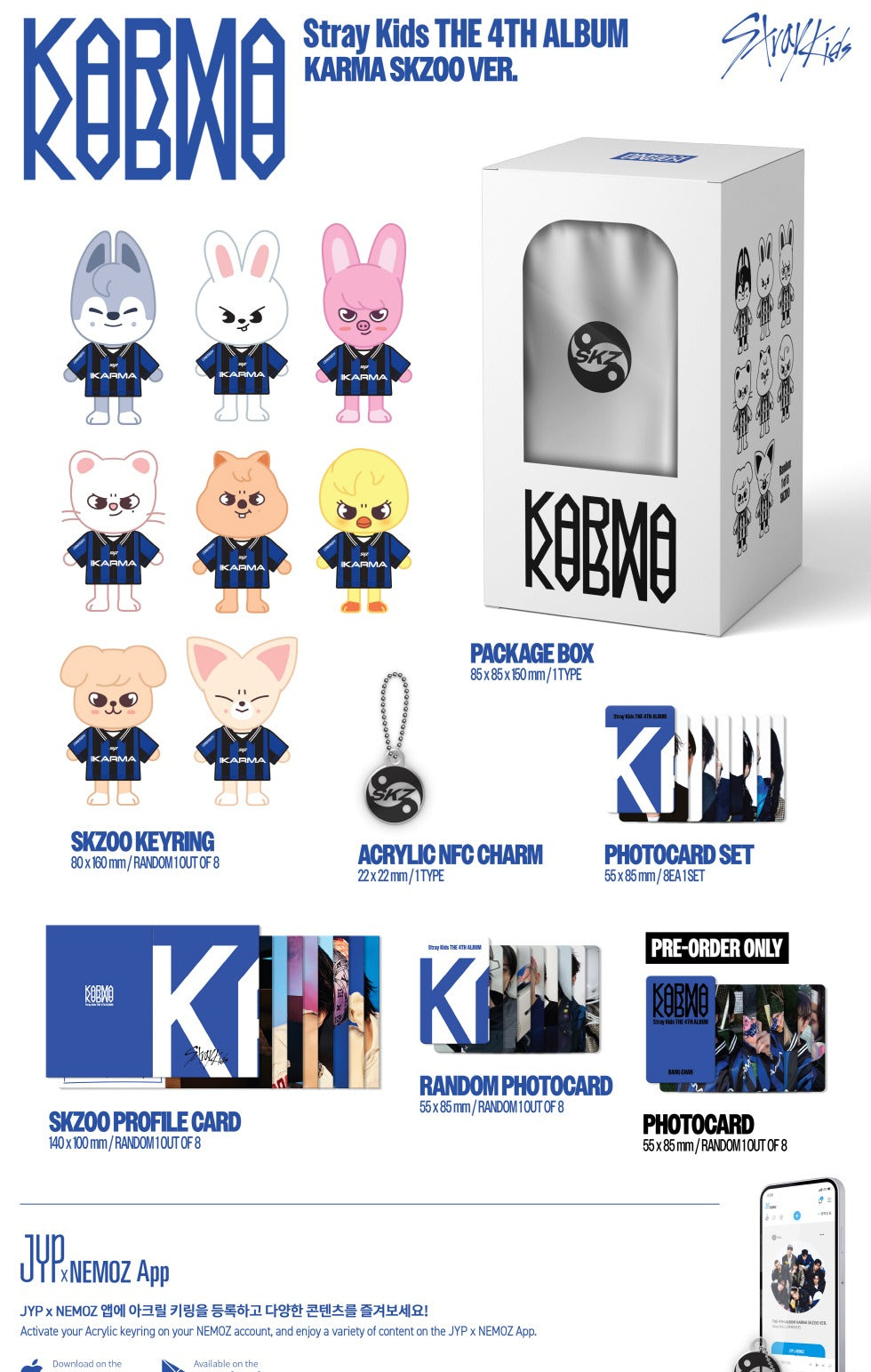 (PRE-ORDER 2025-08-22) Stray Kids - 4th Full Album [KARMA] SKZOO Version (POB Photocard 1ea Included - Limited Quantity)