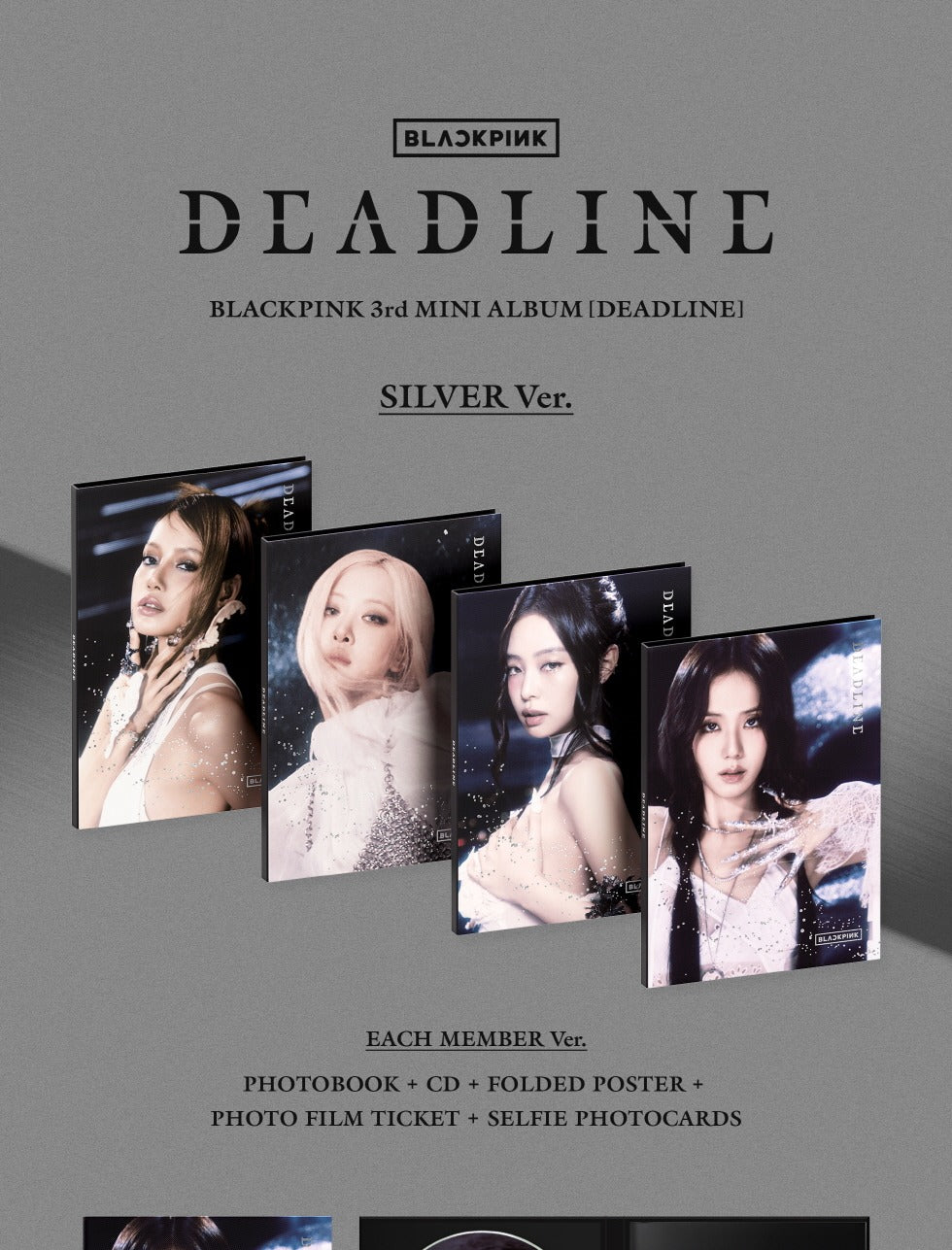 【新品未開封】BLACKPINK DEADLINE BLACKPINK - 3rd Mini Album [DEADLINE] SILVER Version (Digipack