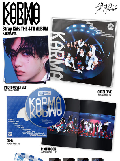 (PRE-ORDER 2025-08-22) Stray Kids - 4th Full Album [KARMA] KARMA Version (Limited Version)