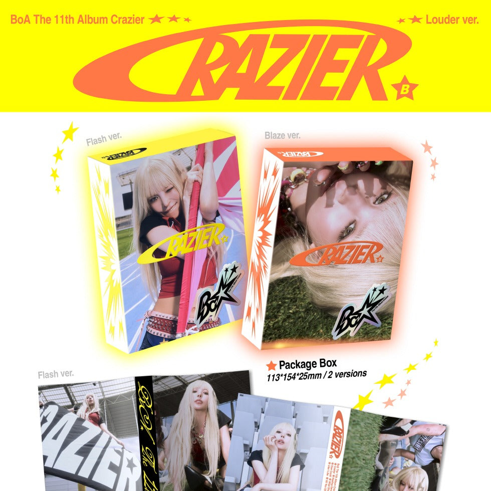 (PRE-ORDER 2025-08-05) BoA - 11th Album [CRAZIER] Louder Version (2 Versions) Random 1ea