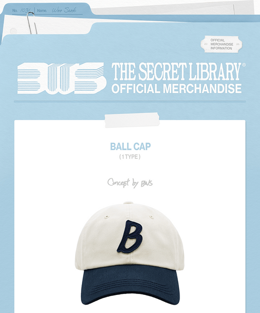 (PRE-ORDER 2026-09-04) BYEON WOO SEOK - [2026 BWS Asia Fanmeeting Tour <The Secret Library> in Seoul MD] Ball Cap