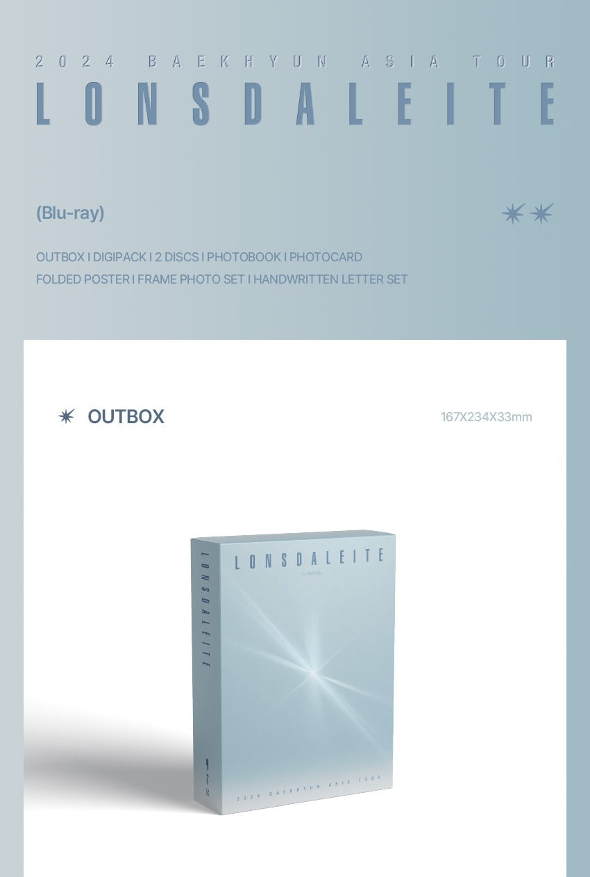 BAEKHYUN 2024 BAEKHYUN ASIA TOUR Lonsdaleite in Seoul (Blu-Ray)