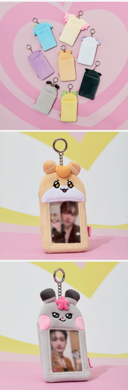 (PRE-ORDER 2025-11-07) ATEEZ - [MIGHTEEZ PHOTO HOLDER PLUSH KEYRING](8 Versions)(LINE FRIENDS SQUARE MERCH)