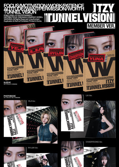 ITZY - [TUNNEL Vision] Member Version (5 Versions).