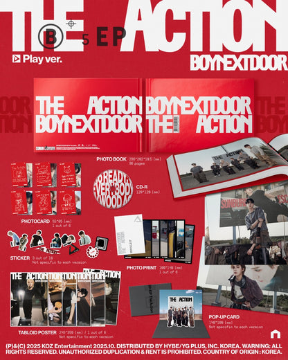 BOYNEXTDOOR - 5th EP Album [The Action] (3 Versions)(POB Photocard 1ea Included)