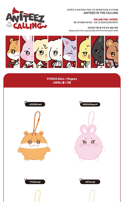 (PRE-ORDER 2025-12-10) ATEEZ - OFFICIAL MD [ANITEEZ IN THE CALLING] STRESS BALL (8 Versions).