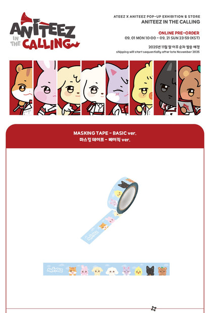 (PRE-ORDER 2025-12-10) ATEEZ - OFFICIAL MD [ANITEEZ IN THE CALLING] MASKING TAPE (2 Versions).
