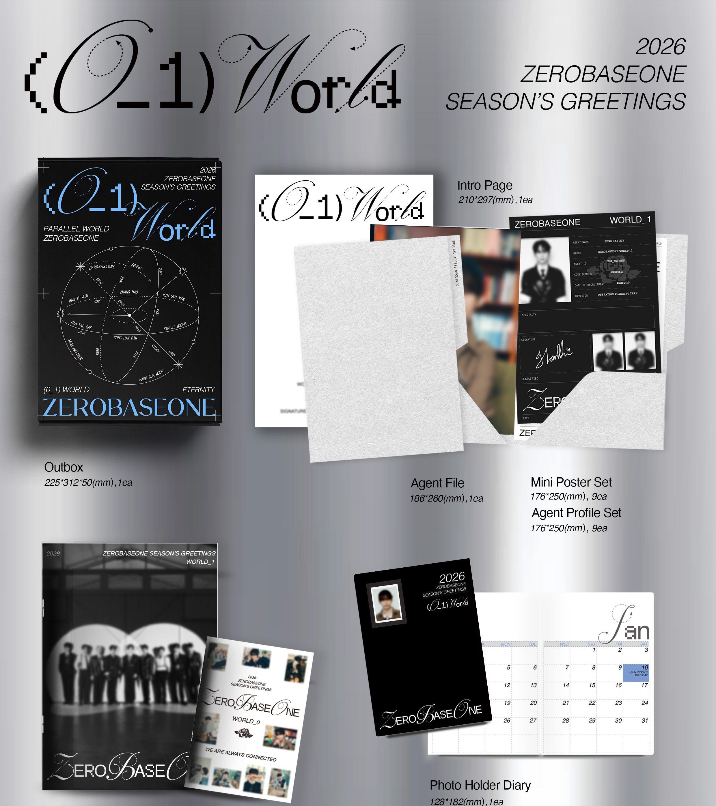 ZEROBASEONE - 2026 Season's Greetings [(0_1) World] (POB Photocard