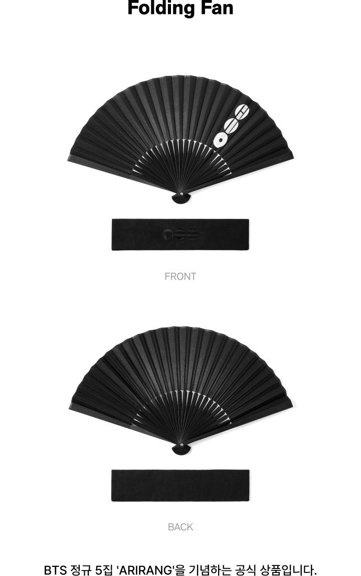 (PRE-ORDER 2026-06-15) BTS - 5th Album [ARIRANG] Official Merch (Folding Fan)(POB Photocard Included).