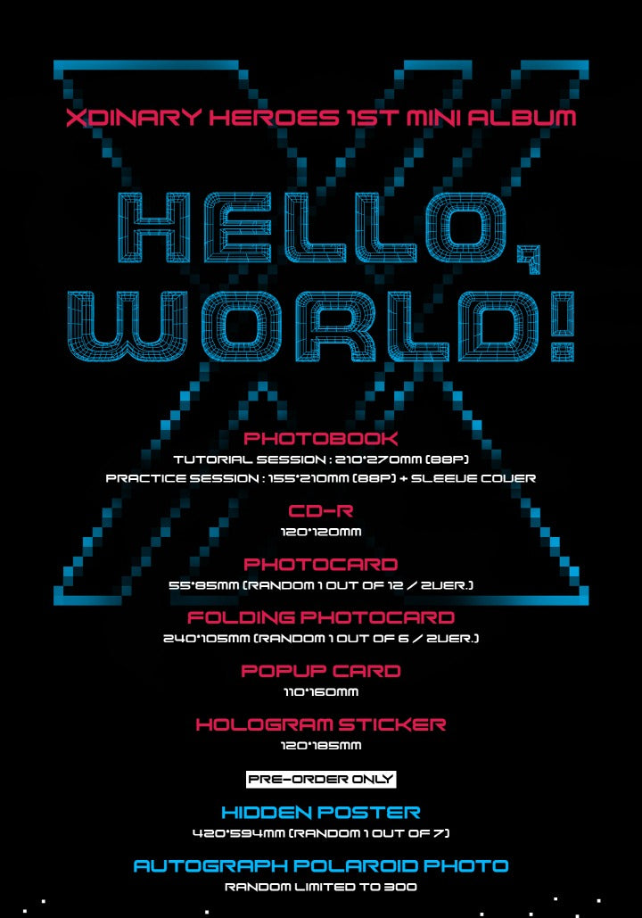 Xdinary Heroes - 1st Mini Album [HELLO, WORLD!] (2 Versions)