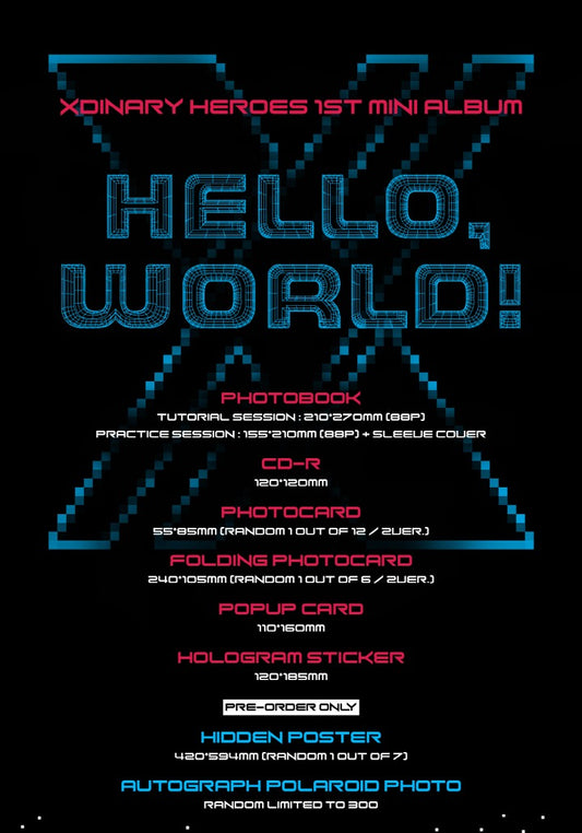 Xdinary Heroes - 1st Mini Album [HELLO, WORLD!] (2 Versions)