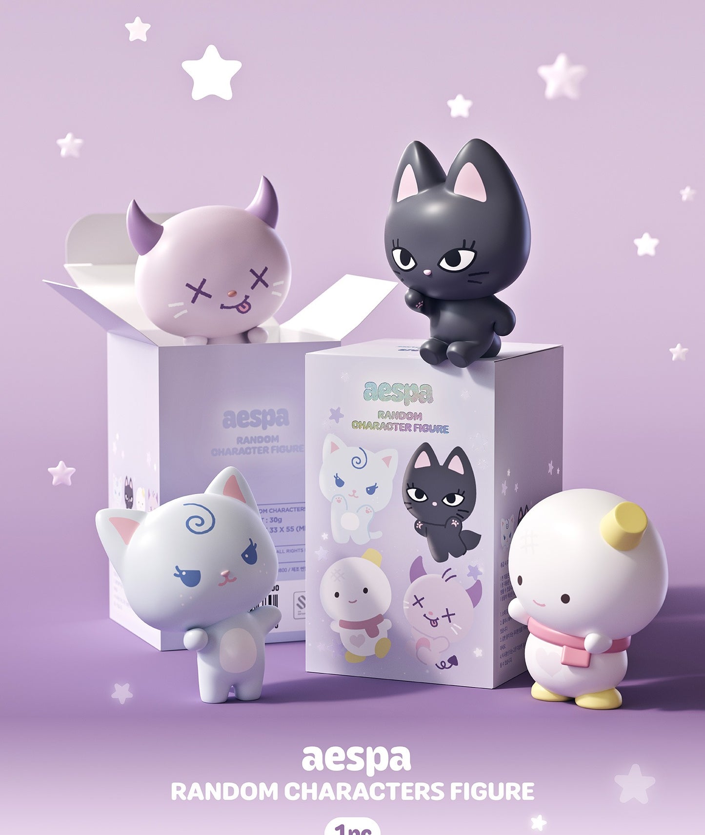 (PRE-ORDER 2025-11-25) aespa - [Random Characters Figure] (4 Versions) Random 1ea