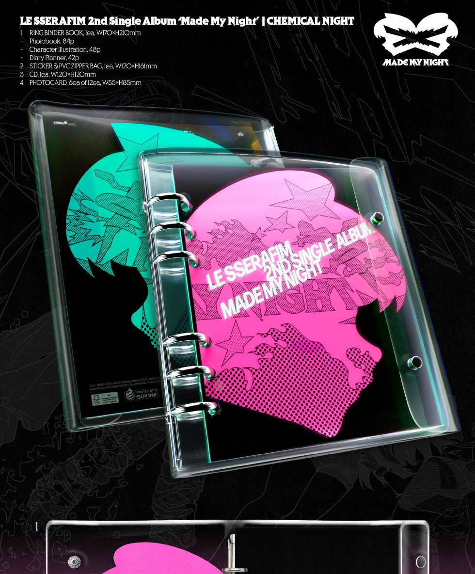 (PRE-ORDER 2026-09-11) LE SSERAFIM - 2nd Single Album [Made My Night] Chemical Night Version (POB Included - Pre-order only)