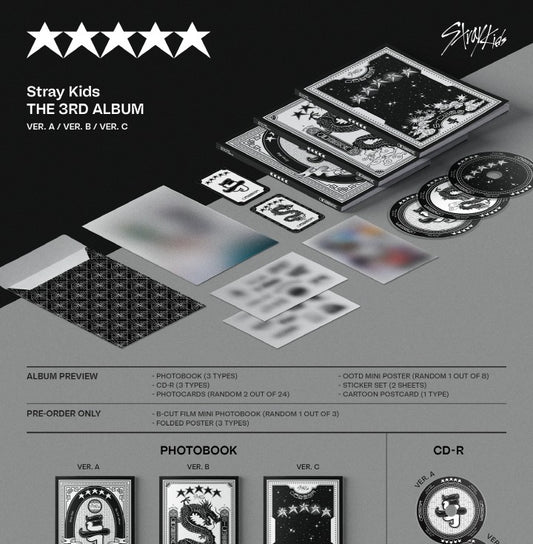 Stray Kids - 3rd Album [★★★★★ 5-STAR] (3 versions).