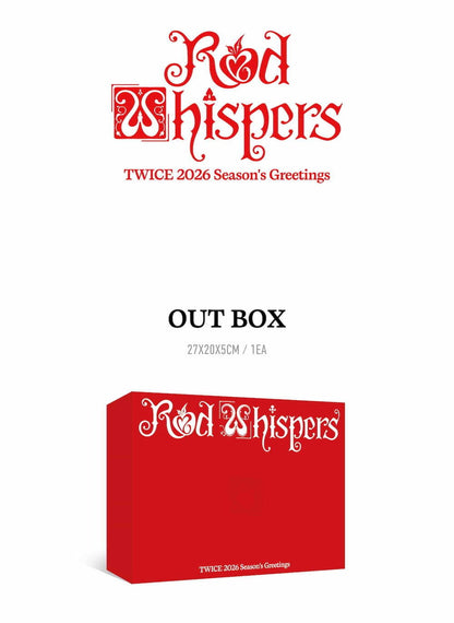 (PRE-ORDER 2025-12-22) Twice - 2026 Season's Greetings [RED WHISPERS] (POB - Photocard Set)(💝 K-Towns 2026 Season's Greetings Event!)