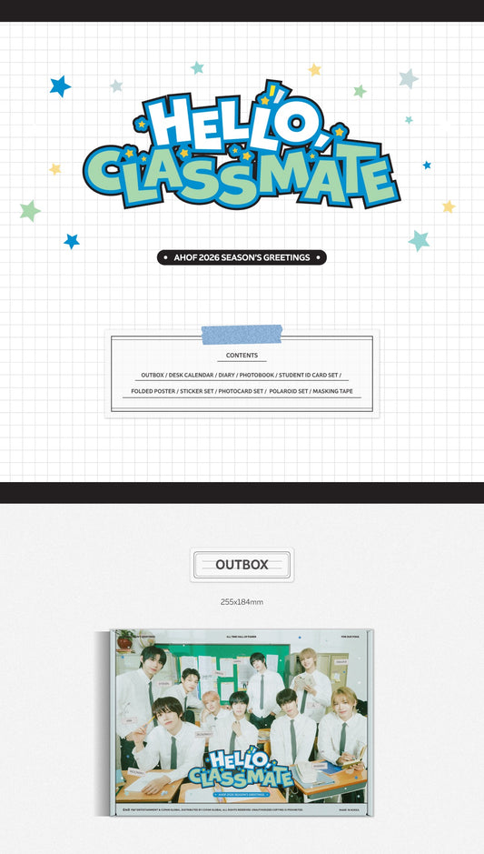 (PRE-ORDER 2025-12-26) AHOF - 2026 Season's Greetings [HELLO CLASSMATE](💝 K-Towns 2026 Season's Greetings Event!)