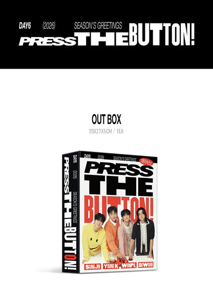 (PRE-ORDER 2025-12-22) Day6 - 2026 Season's Greetings [PRESS THE BUTTON] (POB - Photocard Set)(💝 K-Towns 2026 Season's Greetings Event!)