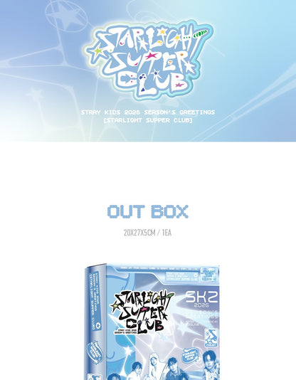 (PRE-ORDER 2025-12-22) Stray Kids - 2026 Season's Greetings [STRAIGHT SUPPER CLUB] (POB - Photocard Set)(💝 K-Towns 2026 Season's Greetings Event!)
