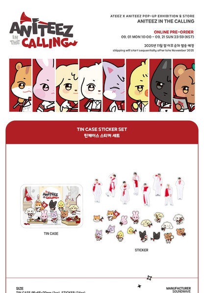 (PRE-ORDER 2025-12-10) ATEEZ - OFFICIAL MD [ANITEEZ IN THE CALLING] TIN CASE STICKER SET