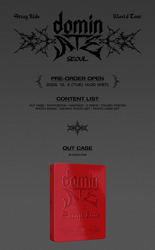 (PRE-ORDER 2026-01-16) Stray Kids - World Tour [dominATE SEOUL] Blu-ray (POB - Photocard 8ea 1 SET - Pre-order only)