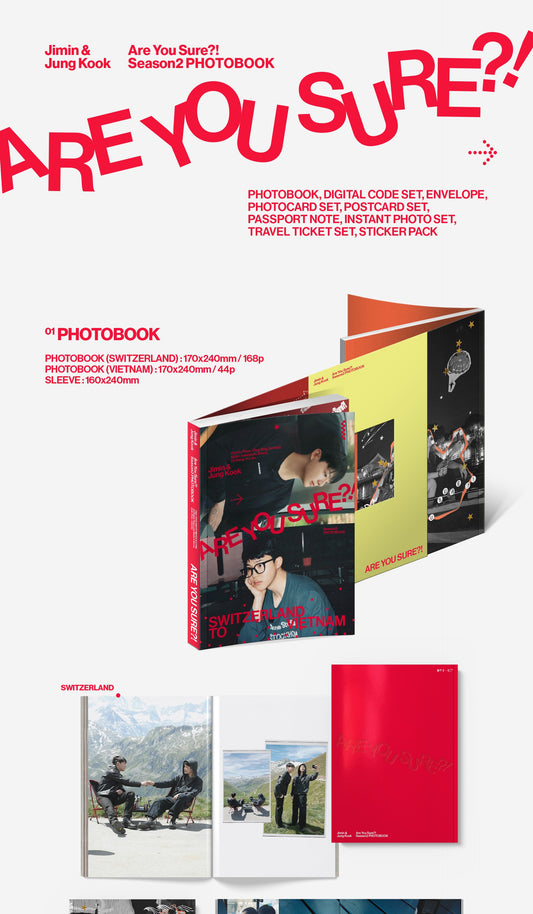 (PRE-ORDER 2025-12-24) JIMIN X JUNG KOOK (BTS) - [Are you sure?! Season2 Photobook].