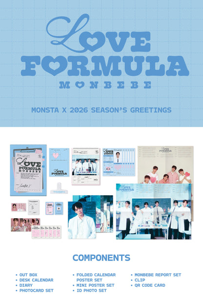 (PRE-ORDER 2025-12-26) MONSTA X - 2026 Season's Greetings [LOVE FORMULA MONBEBE](💝 K-Towns 2026 Season's Greetings Event!)