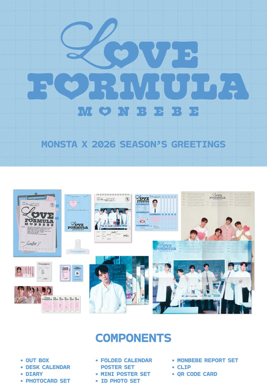 (PRE-ORDER 2025-12-26) MONSTA X - 2026 Season's Greetings [LOVE FORMULA MONBEBE](💝 K-Towns 2026 Season's Greetings Event!)