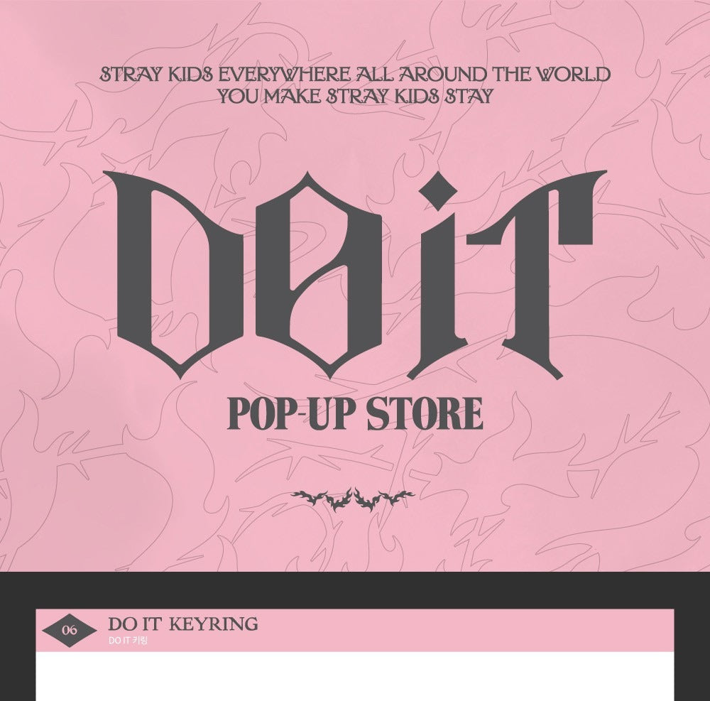 (PRE-ORDER 2026-02-23) Stray Kids [DO IT] Pop-up Store MD Merch (DO IT KEYRING)(POB Included Based on Order Amount)