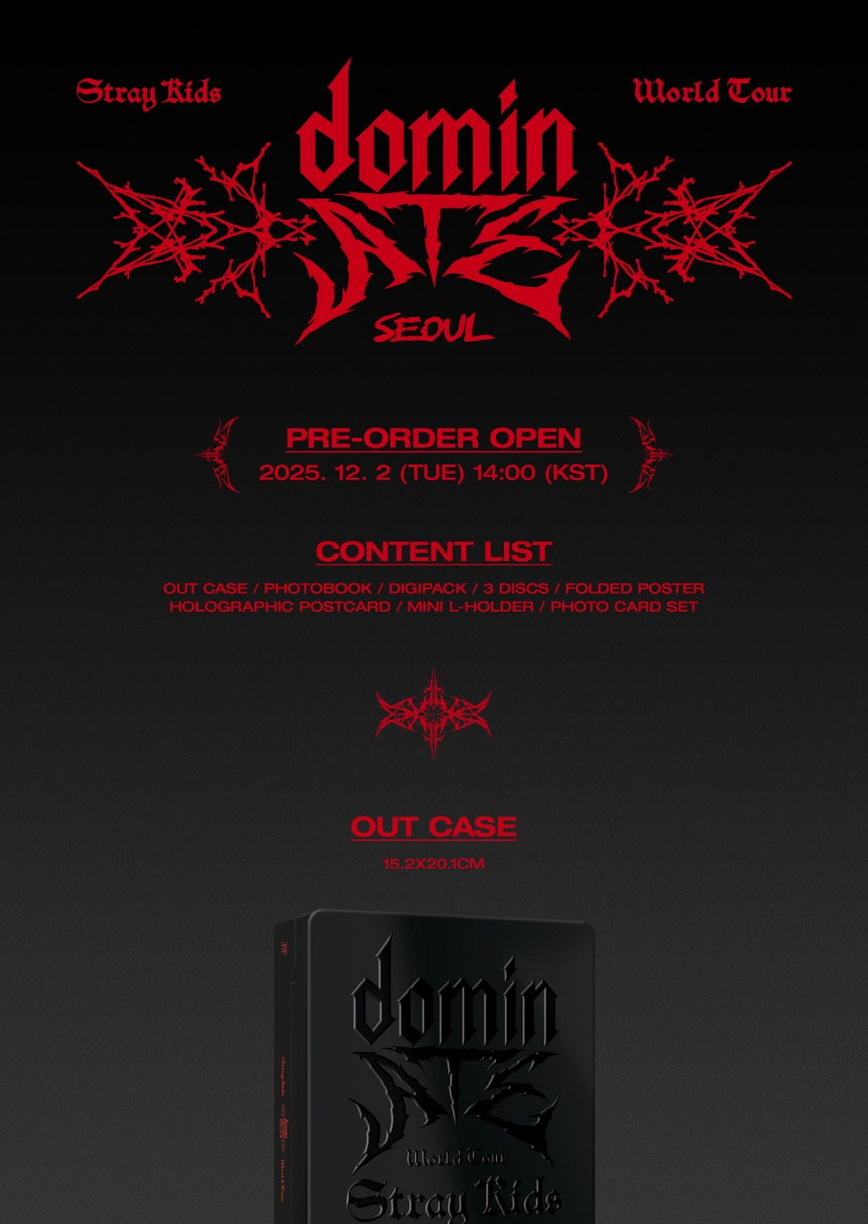 Stray Kids - World Tour [dominATE SEOUL] DVD (POB Option Available).